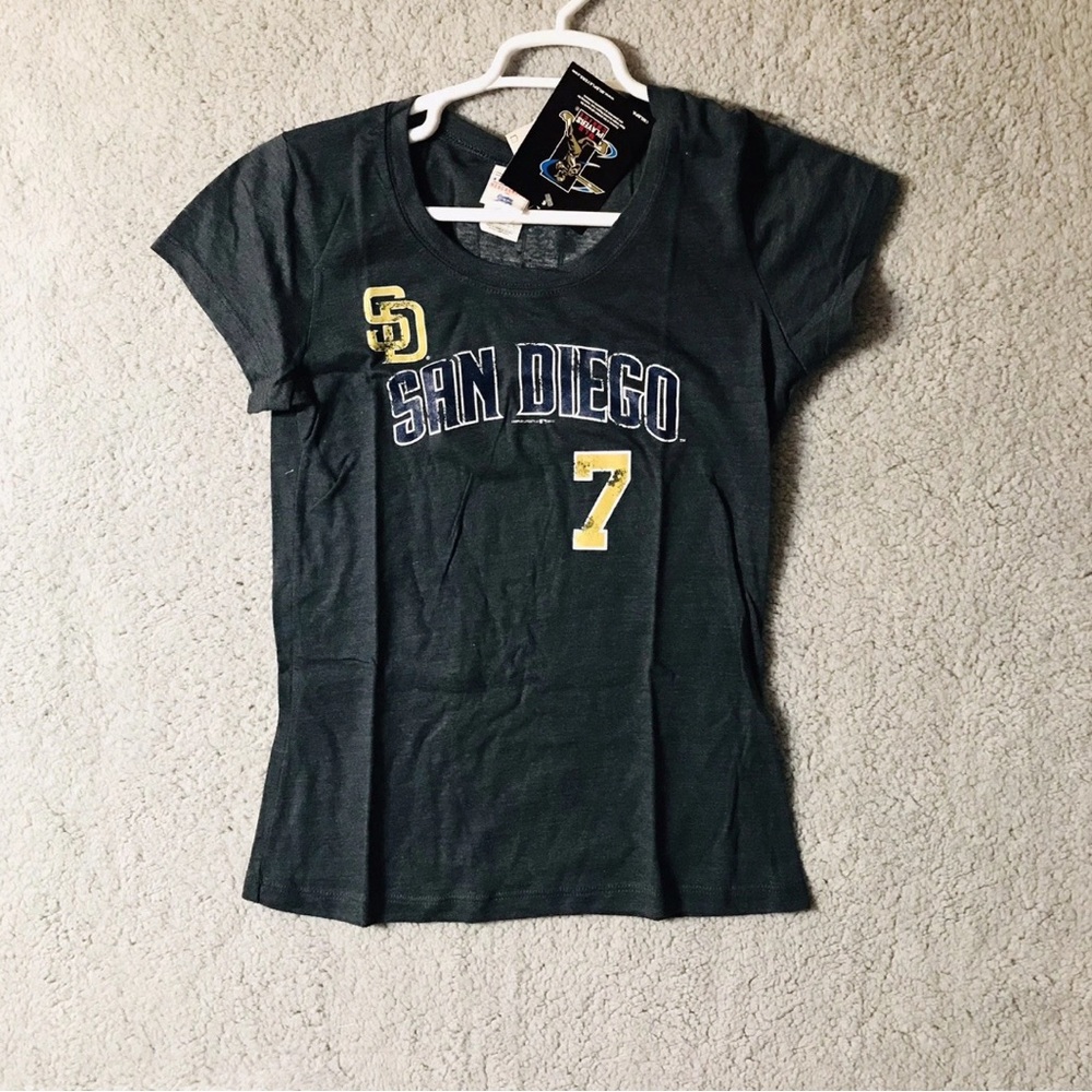 NWT San Diego Padres Women’s Large MLB Genuine Merchandise ‘Headley’ #7 top